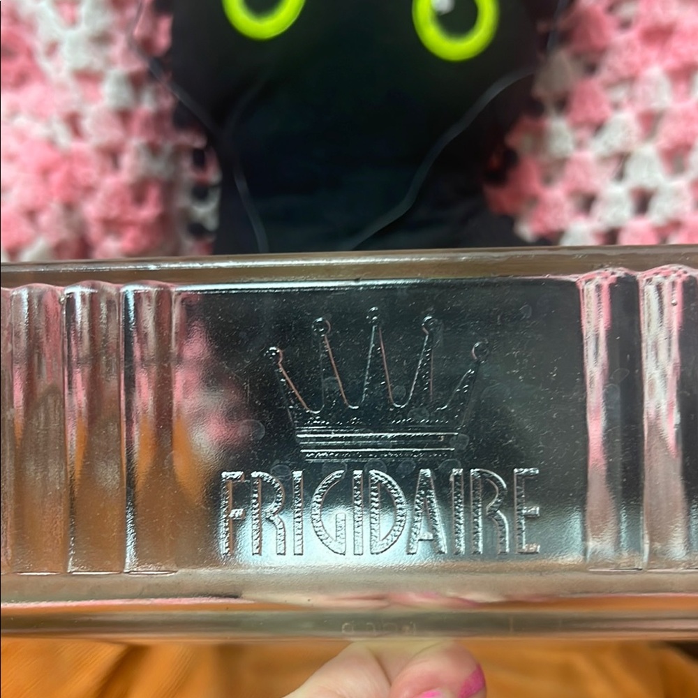 Vintage Frigidaire Logo Glass Cold Storage Meat Tray Refrigerator Plate - Picture 2 of 8